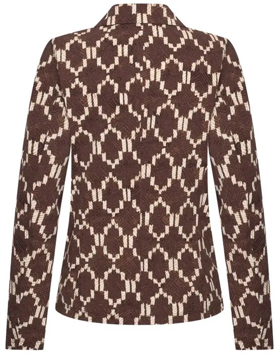 MI PIACE - Travel Blazer Ikat Print 202015 Espresso - Maat : XL