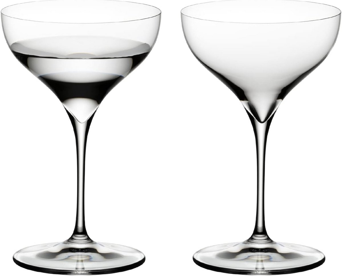 Set van 2 Elegante Kristallen Martiniglazen 275 ml