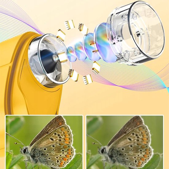 Microscope Numérique Enfant – Zoom 200-1000x – Écran IPS 2,4'' – 8 LED – Mémoire 70 Photos – Cadeau Scientifique 3-7 Ans