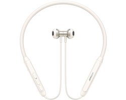 Neckband draadloze oordopjes – Bluetooth 5.4 – Lage latency 60ms – 30 uur afspeeltijd – IP54 waterbestendig – Dual-device connect – Joyroom – Beige