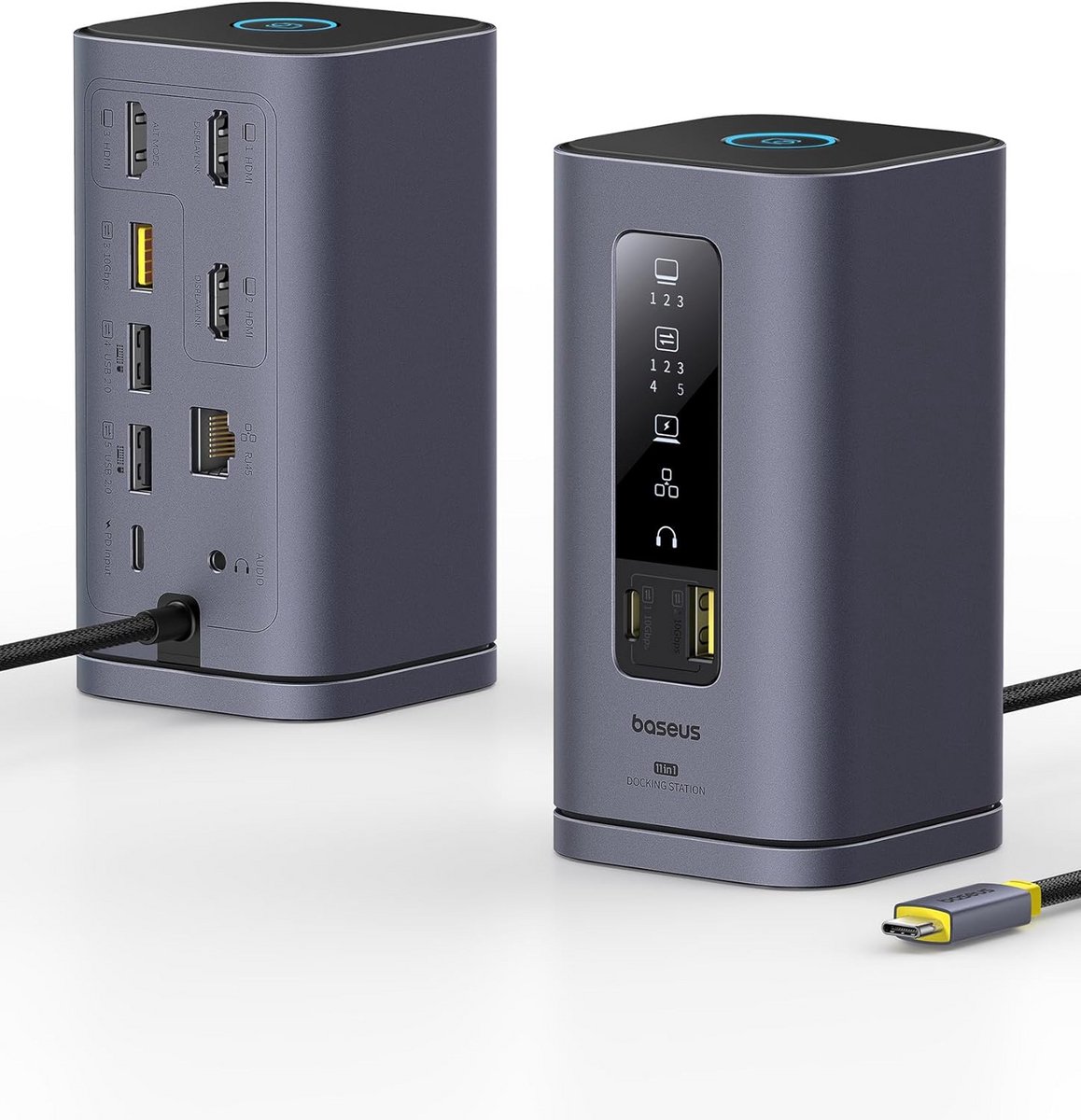 USB C Dockingstation met 3 Monitoren Ondersteuning, Krachtig Uitbreidingsstation voor Laptops