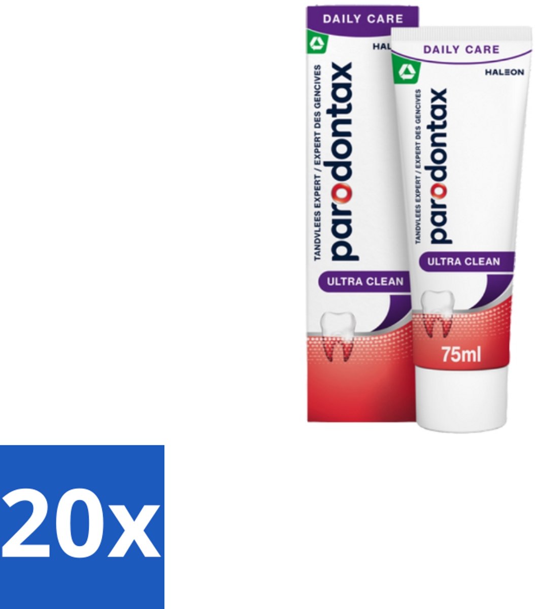 Parodontax Tandpasta bij Bloedend Tandvlees Ultra Clean 75 ml - Bulkverpakking - 20 stuks