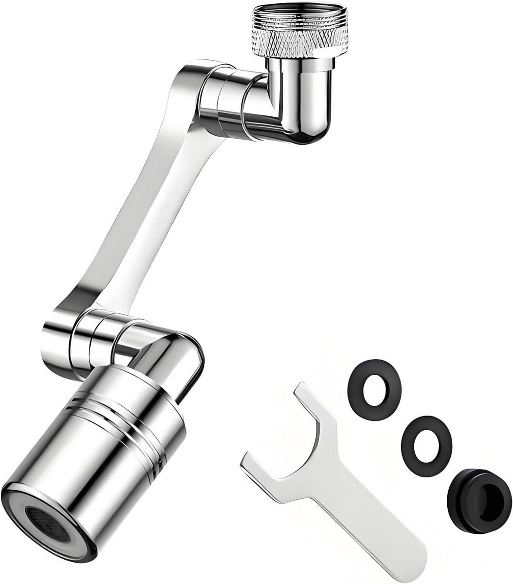 Universele Kraanverlenger 1080° Draaibaar - Spatwaterdichte Keukenkraan Mixer met 2 stande