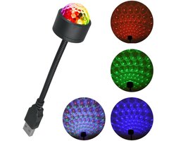 Sterrenhemel projectorlamp met 360° rotatie voor auto interieur feest slaapkamer bar - USB disco bol - aluminiumlegering - sfeerverlichting auto.
