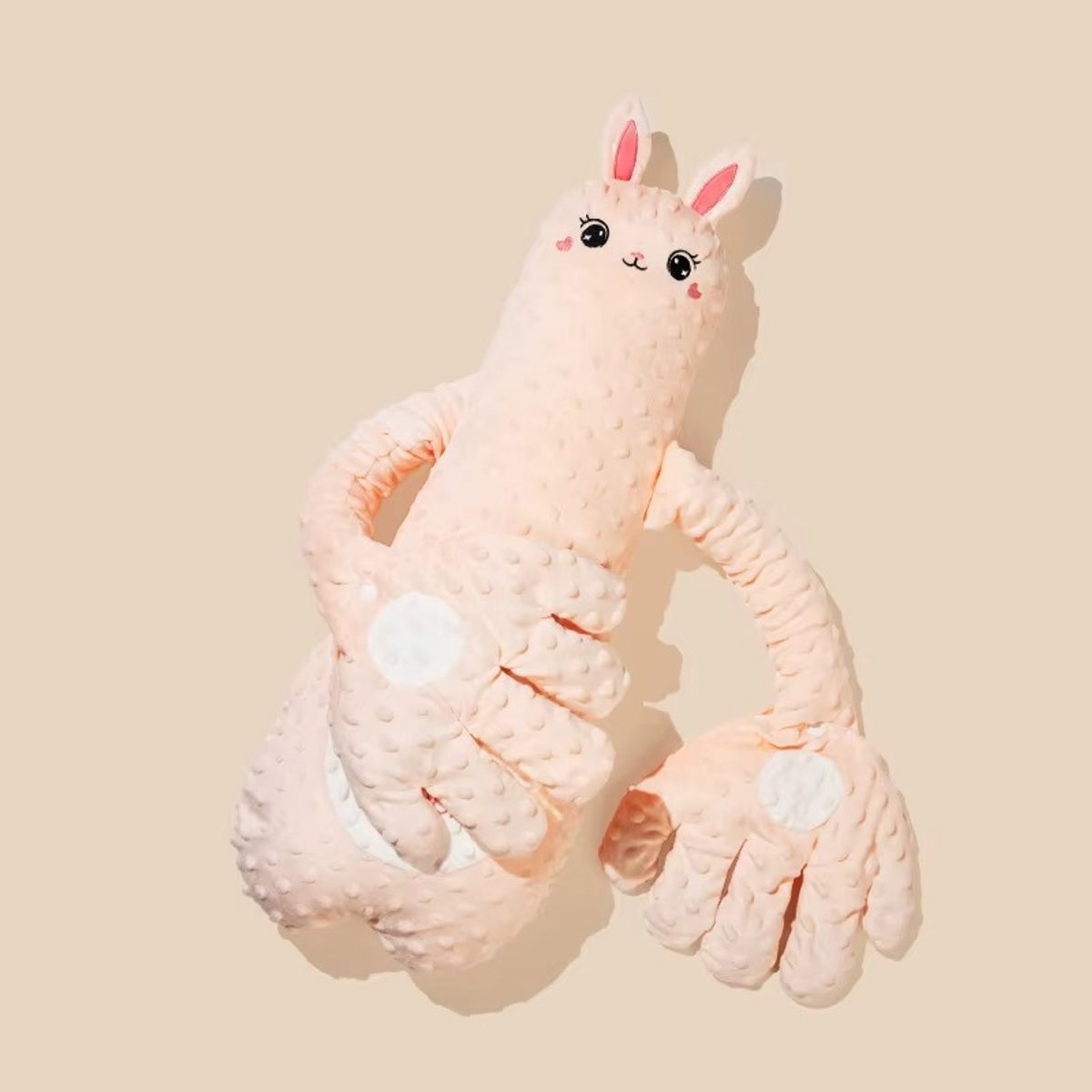 SUMOH® Baby Slaapknuffel Konijn – Kalmerende Knuffel met Klopfunctie – Verzwaarde Handjes – Rustgevende Babyslaap Hulp