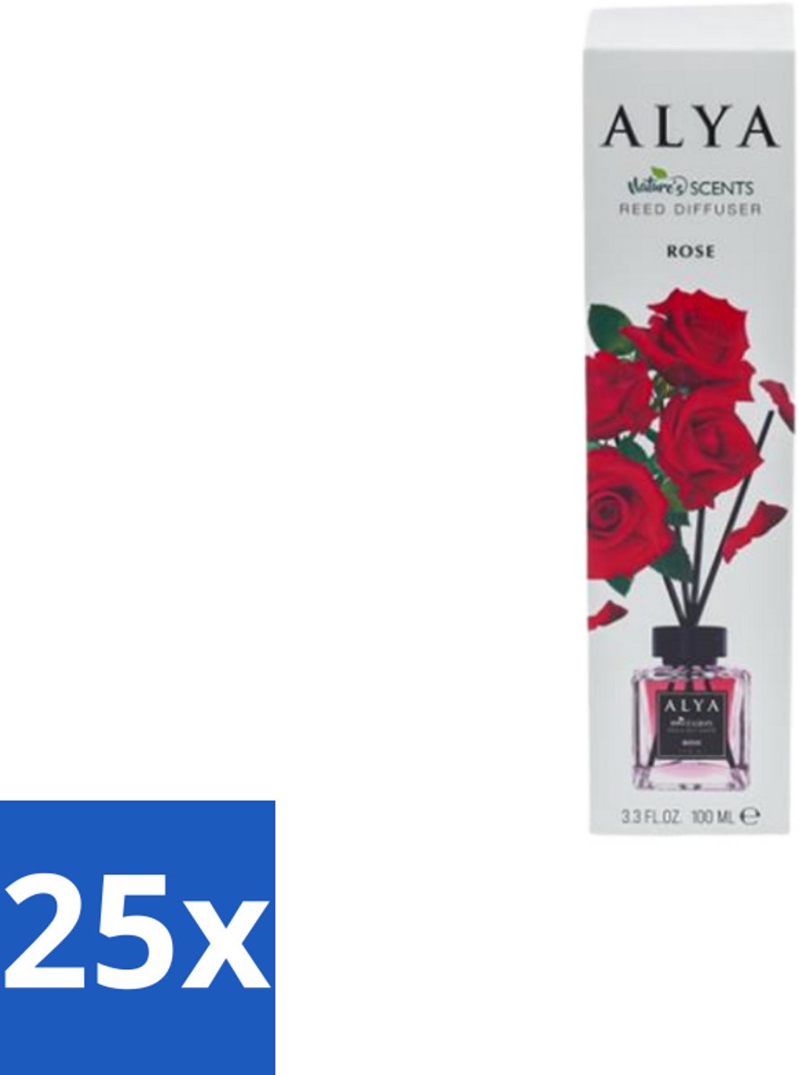 Alya – Geurdiffuser – Rose – Interieurparfum - Bulkverpakking - 25 stuks