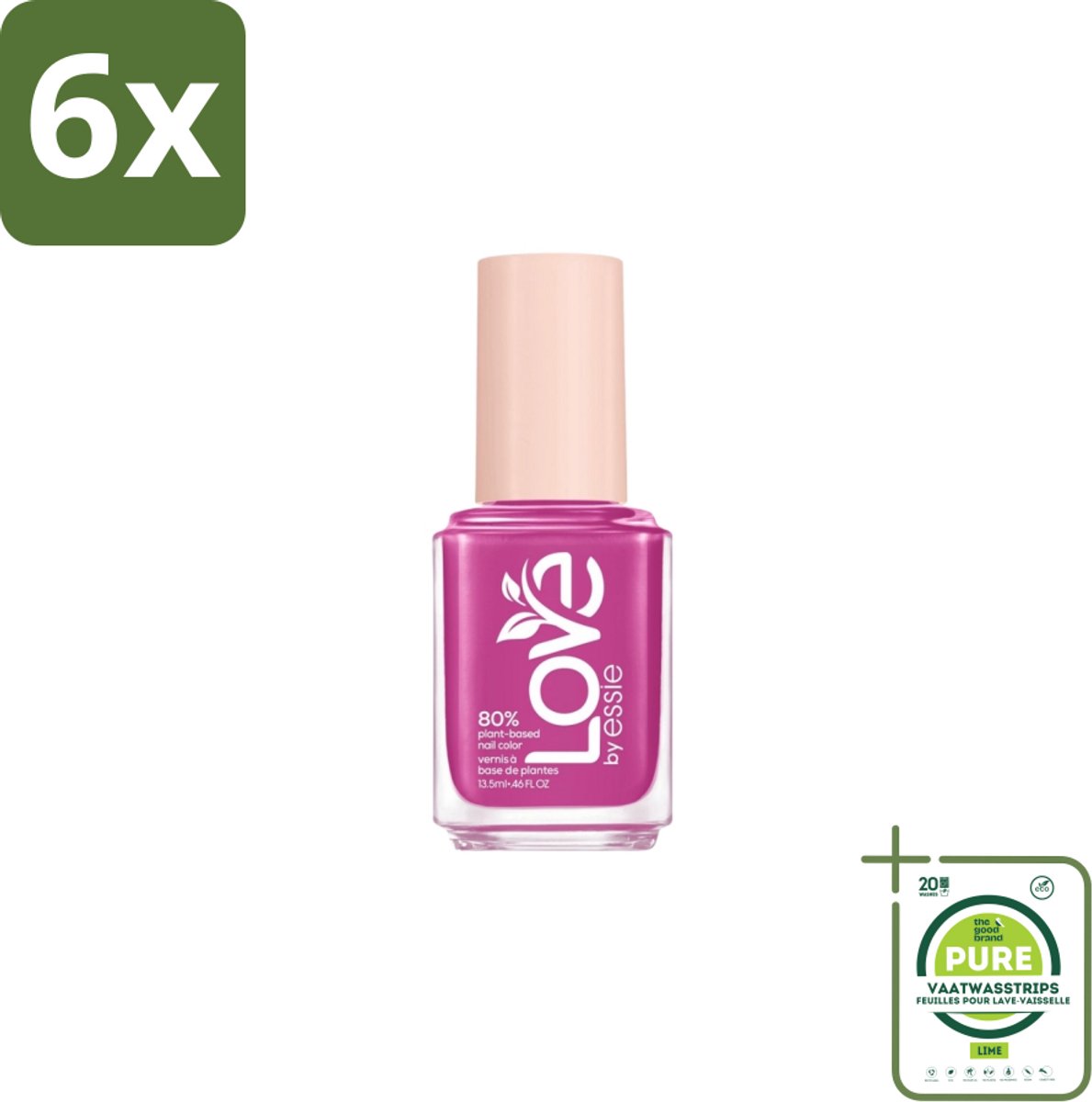 Essie – Nagellak – Love by Essie Get It Girl 140 – Langhoudend - Voordeelverpakking - 6 stuks - Nagellak - Nagellak roze