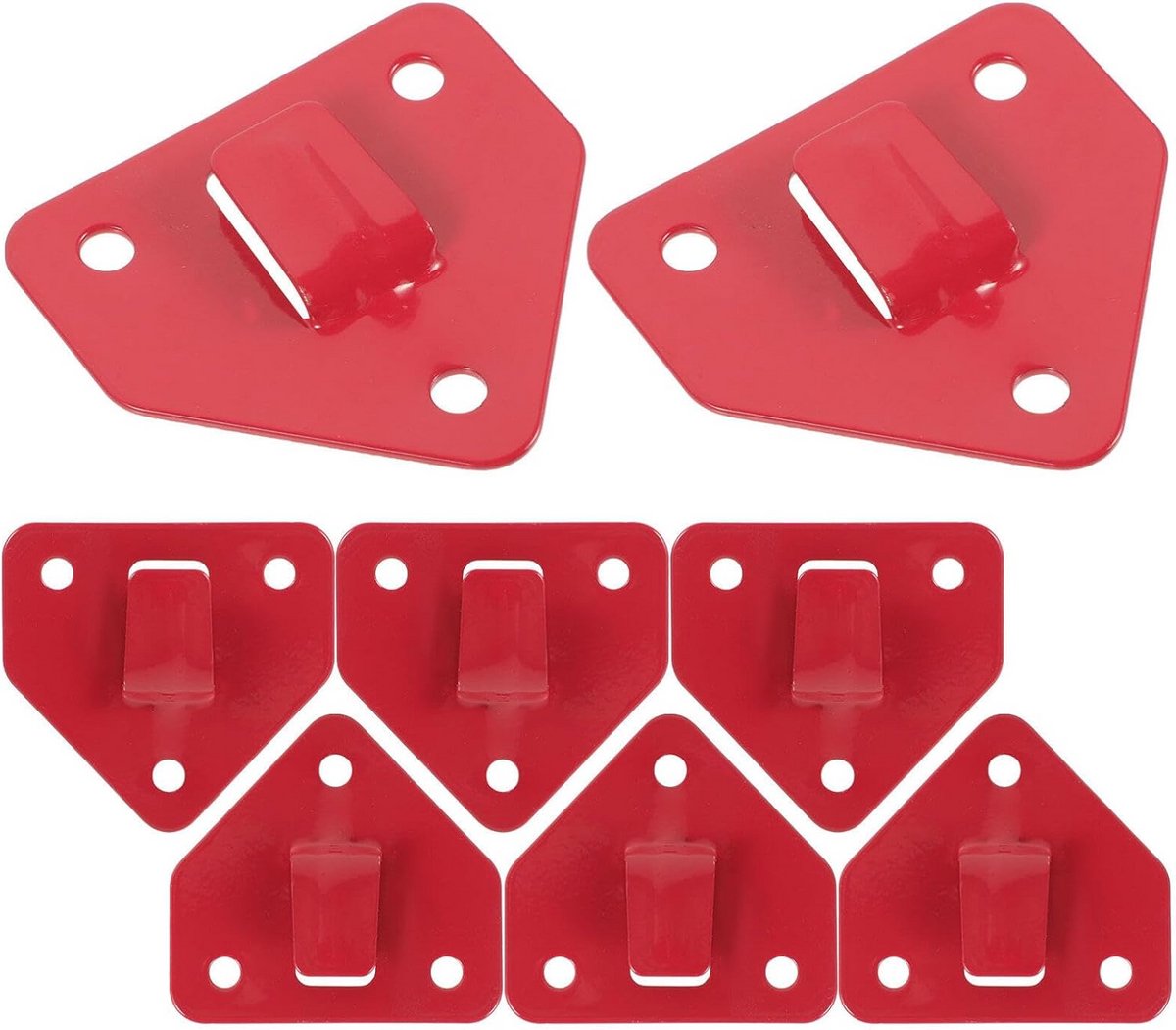 Universele Brandblusser Houder Driehoekig voor Wandmontage - 8 Stuks Rood
