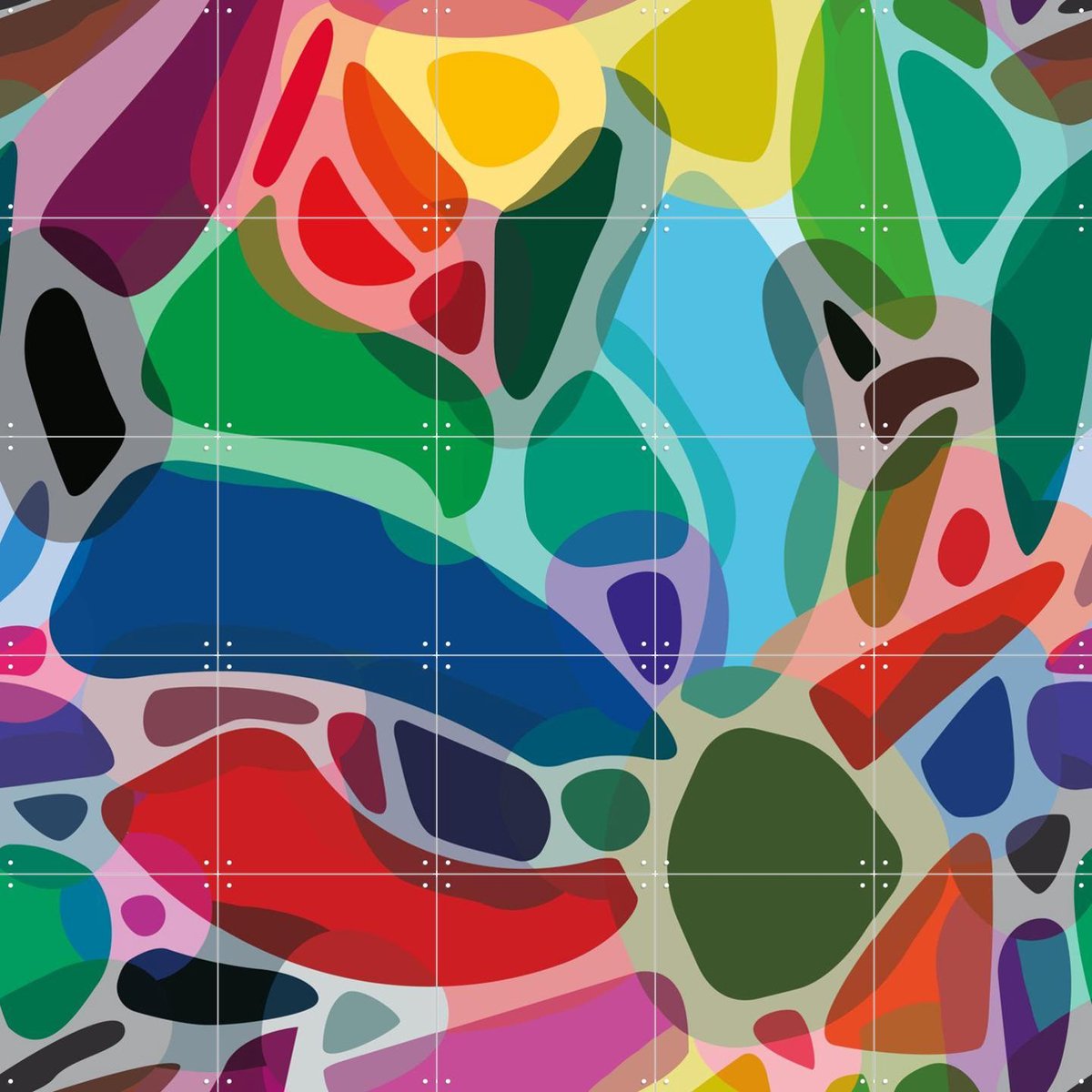 IXXI Ivarsy, Markus Laible - 100 x 100 cm - Gratis ophangtool - Grote wanddecoratie en posters - Illustraties, Abstract, Digitale Kunst, Kleurrijk