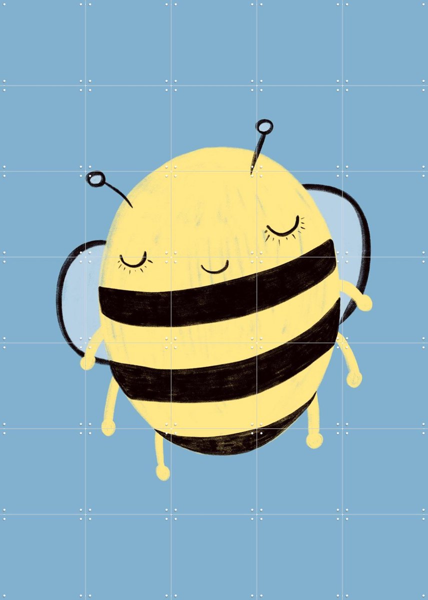 IXXI Little Bee, BAINAI - 100 x 140 cm - Gratis ophangtool - Grote wanddecoratie en posters Kinderkamer, Dieren, Kinderen