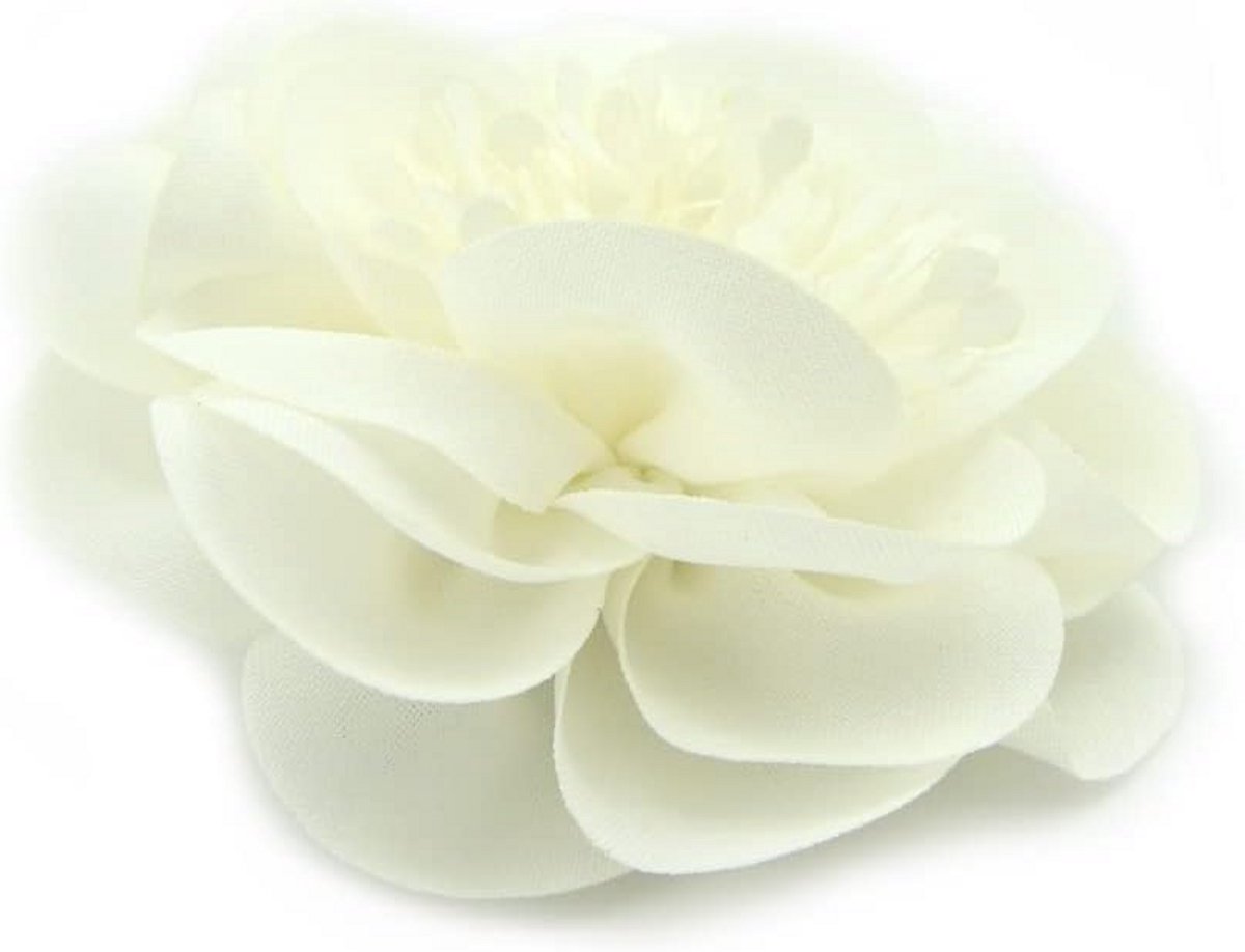 Elegante Witte Haarspeld met Roos voor Bruiloft en Feestelijke Gelegenheden