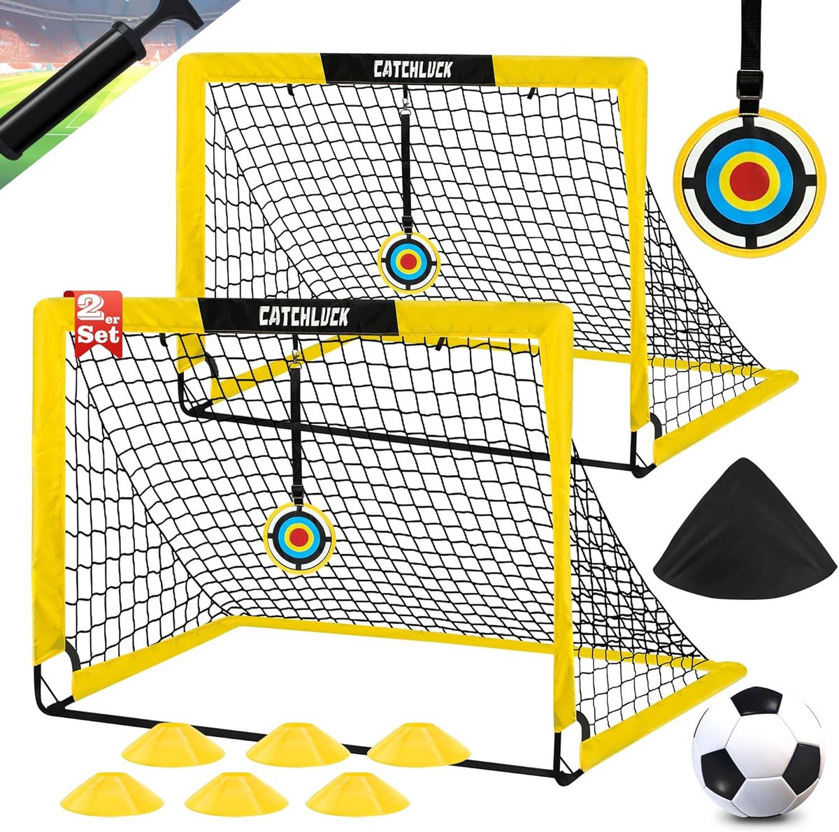 Voetbaldoeltjes Set van 2 - Voetbal Spullen Kinderen - Speelveld