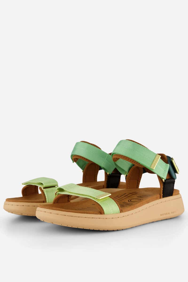 Woden Line Sandalen groen Textiel - Maat 40