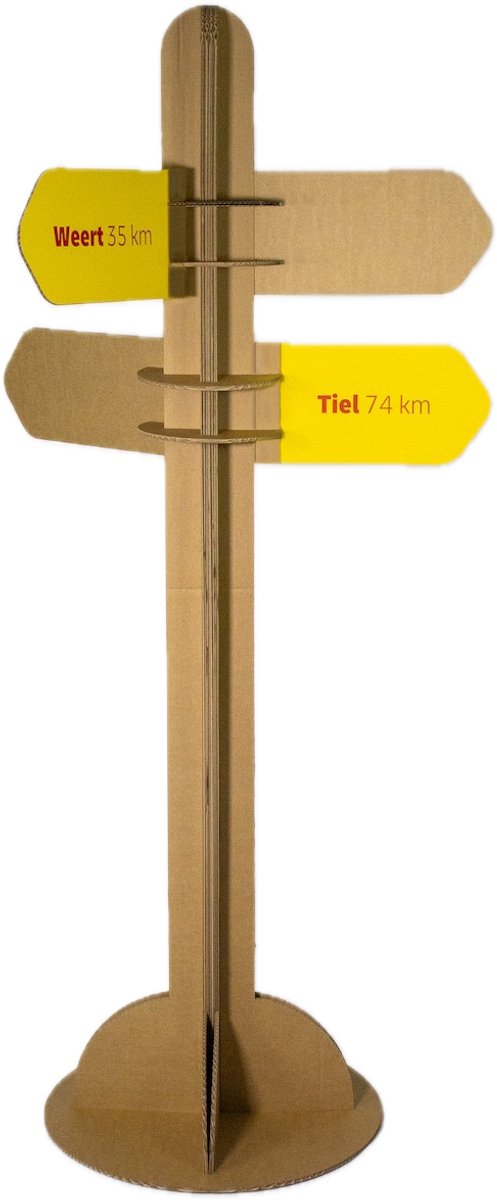 Kartonnen grote wegwijzer