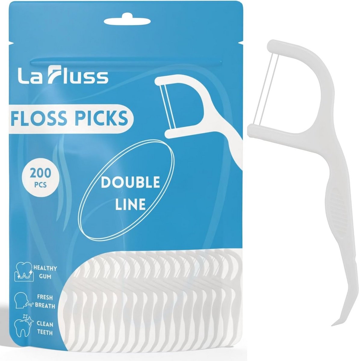 Set met 200 Flosstokjes voor Tandhygiëne