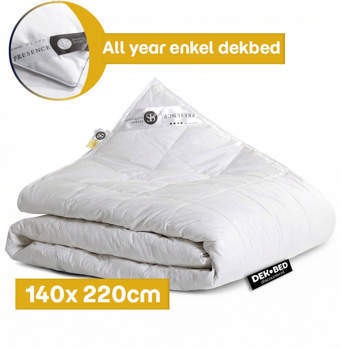 Presence Dekbed Dons Silver - Enkel - Maat: 140 x 220