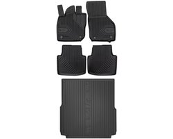 Frogum Volkswagen Passat B9 MHEV Kombi vanaf 2023 - Mattenset & Kofferbakmat - Hoge Laadvloer - TPE - 4 cm Rand