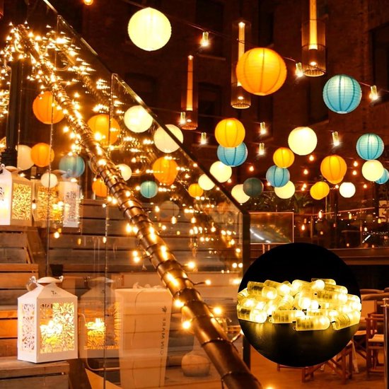 30 stuks mini led lampion lampen voor papieren lantaarns, warm wit - ideaal voor Kerst en Halloween — afbeelding 5