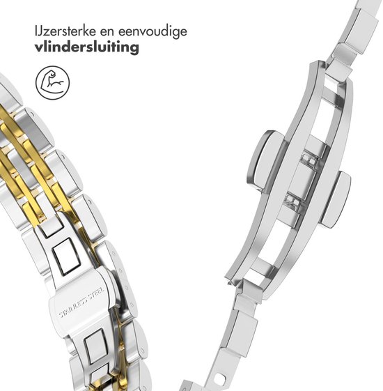 Slim Steel schakel bandje - Geschikt voor Apple Watch 1, 2, 3, 4, 5, 6, 7, 8, 9, 10, 11 (42 mm), SE - 38/40/41 mm - Zilver