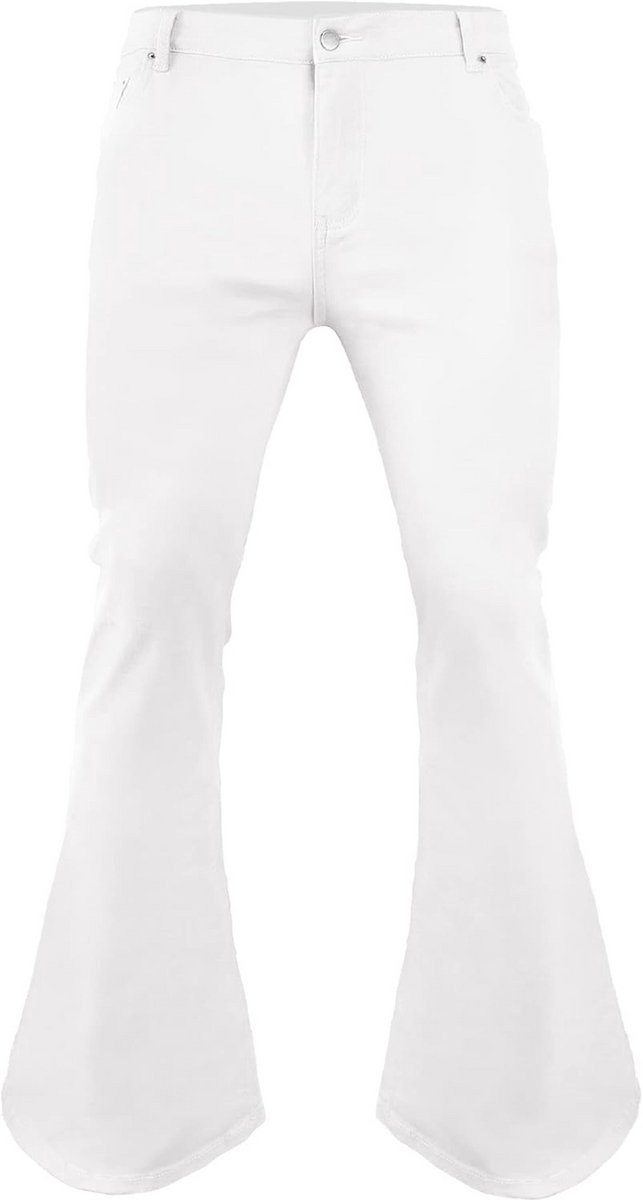 Uitlopende Heren Broek Jaren 70 Stijl Disco Vintage Fit