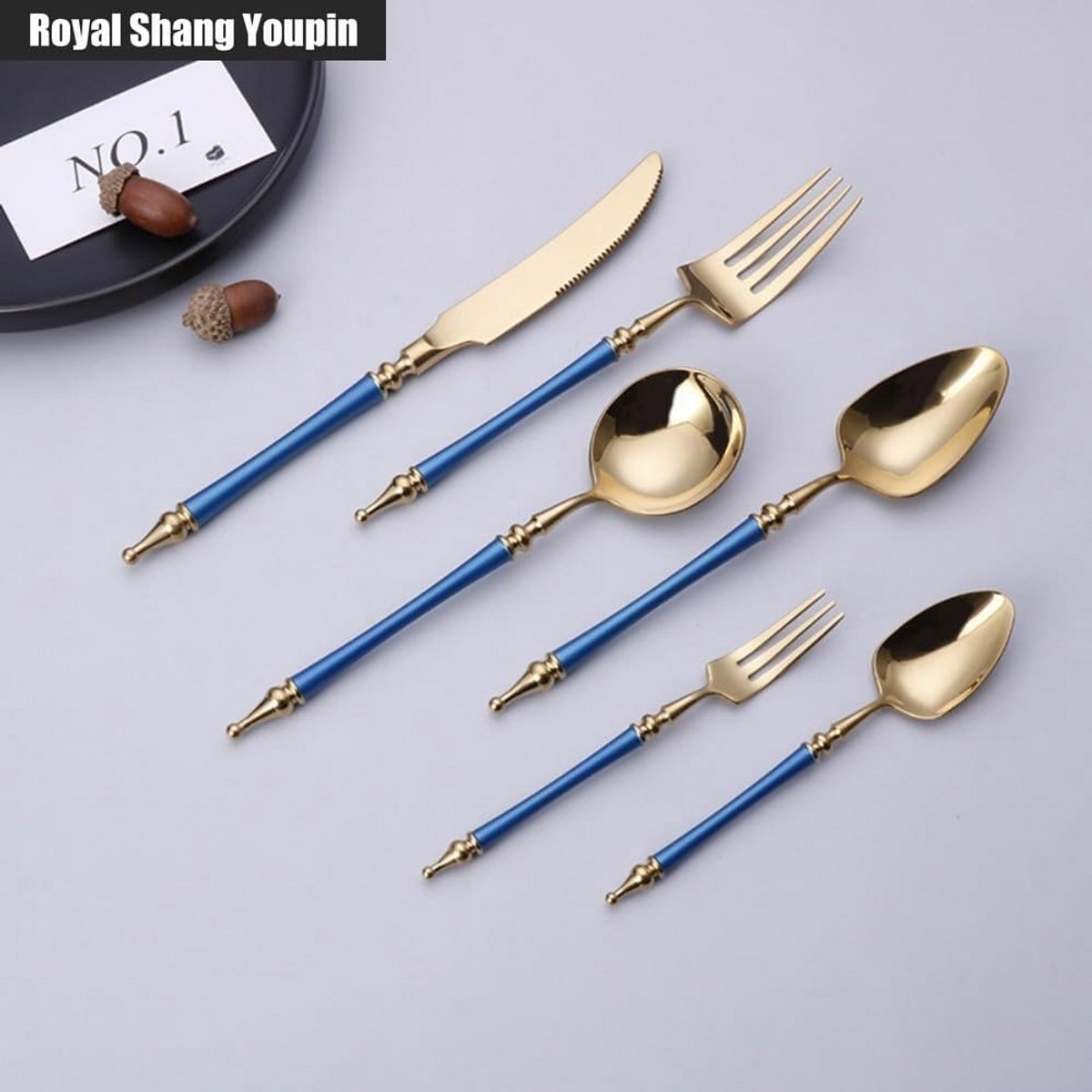 Luxe RVS Bestekset Romeinse Stijl Zilverwerk - Steakmes, Vork, Lepel (Verschillende Sets)