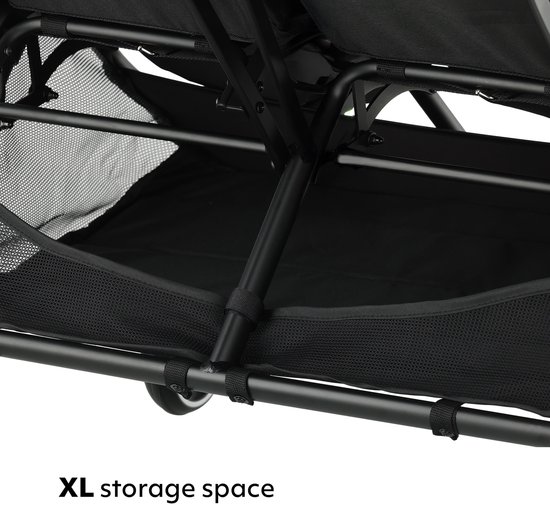 Mooiys Tess Twin Duo Buggy - Inclusief regenhoes - Inclusief Draagtas - Zwart van Merkloos — afbeelding 5