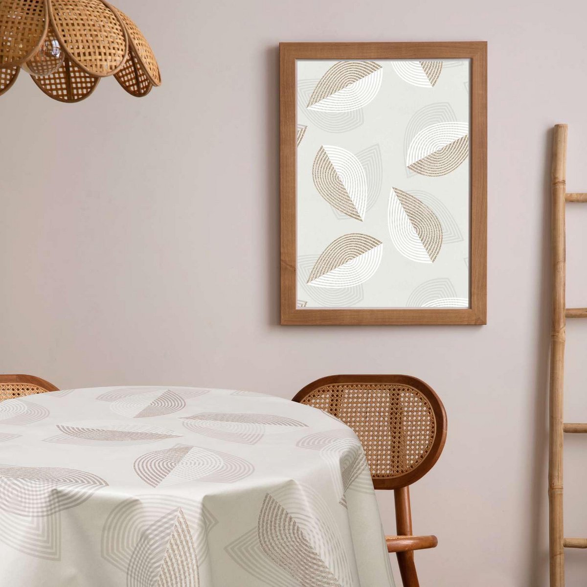 Rond Tafelkleed 150 cm Ecru - Duurzaam PVC Tafelzeil voor Binnen en Buiten