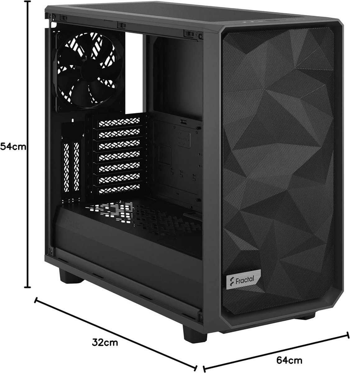 High-Performance PC Behuizing met Mesh Voorkant en Gehard Glas Paneel - Midi Tower