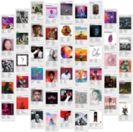 Muurdecoratie Set - Posters Kamer - Muziek Fans - 50 Stuks - 10x15 cm - Meerdere Kleuren