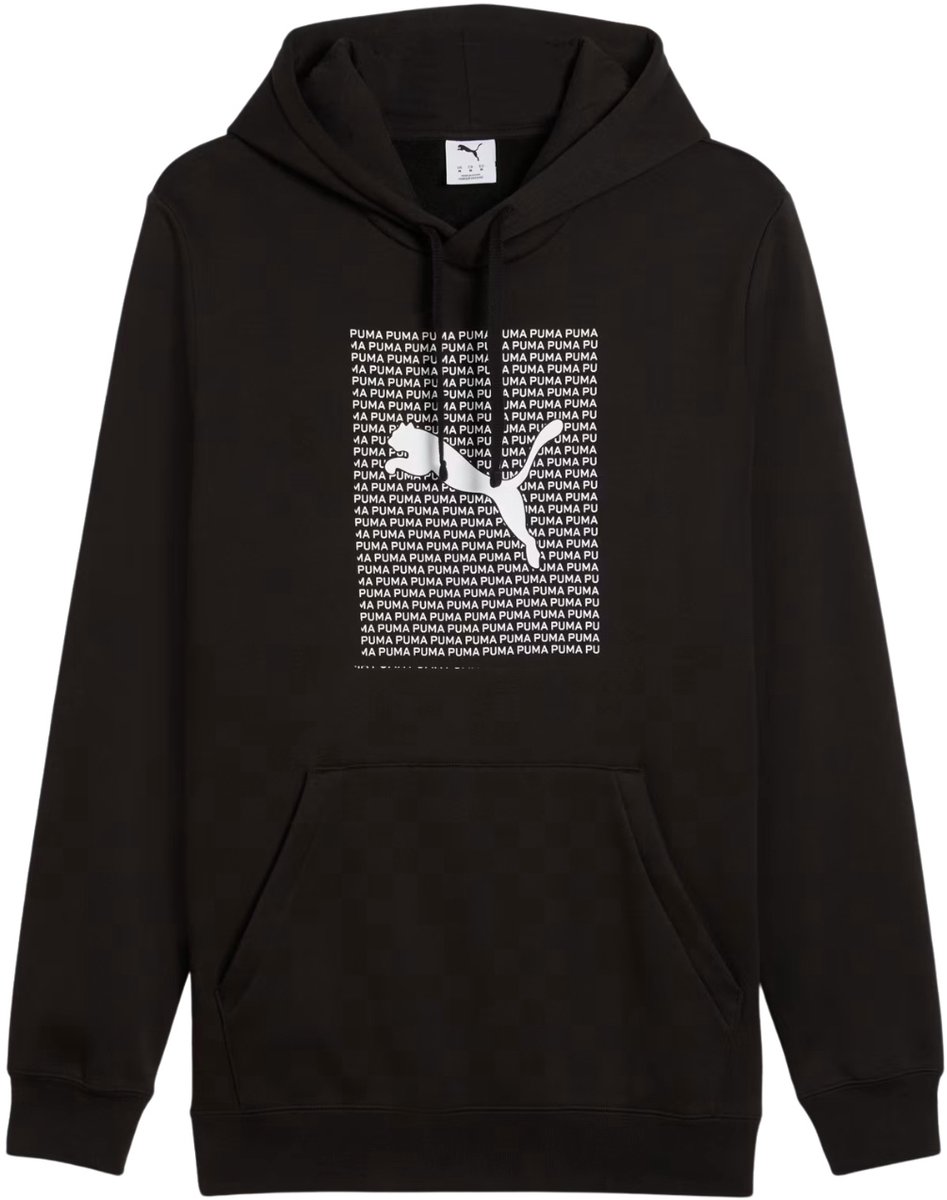Puma Ess Logo Lab Hoodie FL Heren Zwart