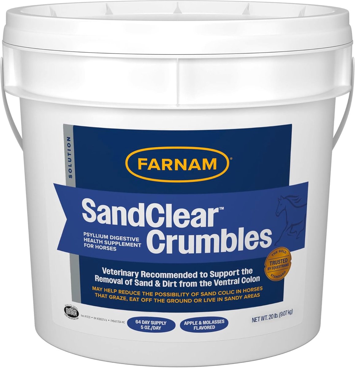 Spijsverteringshulp Paard - Darmondersteuning Paard - Zandafvoer Darm - Natuurlijke Vezels - 9.07 kg