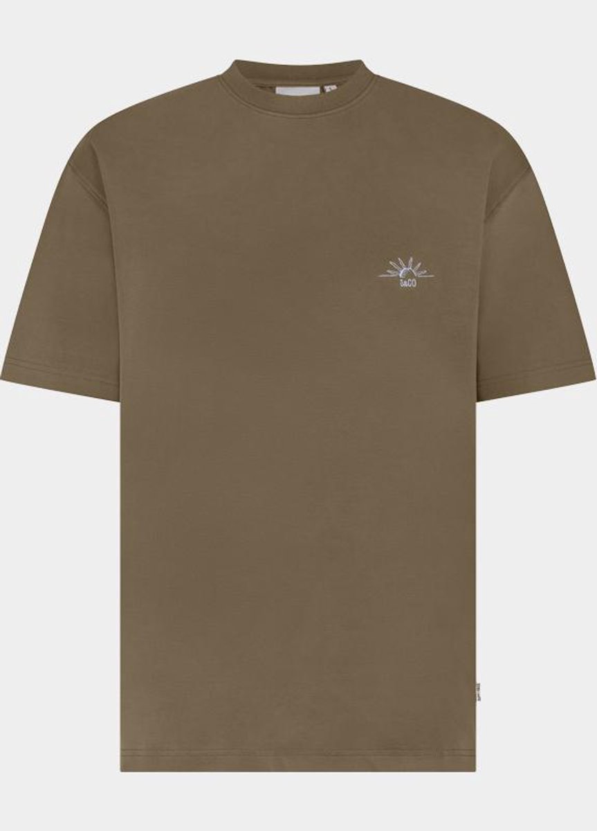 Supply & Co T-Shirt Backprint Bruin - Maat XL - Heren - Casual T-shirts