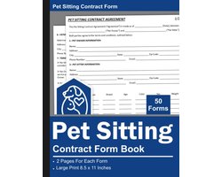Contractboek Dierenoppas - Overeenkomst Formulieren - Service Vastleggen - 50 Complete Formulieren - 21.6 x 27.9 cm