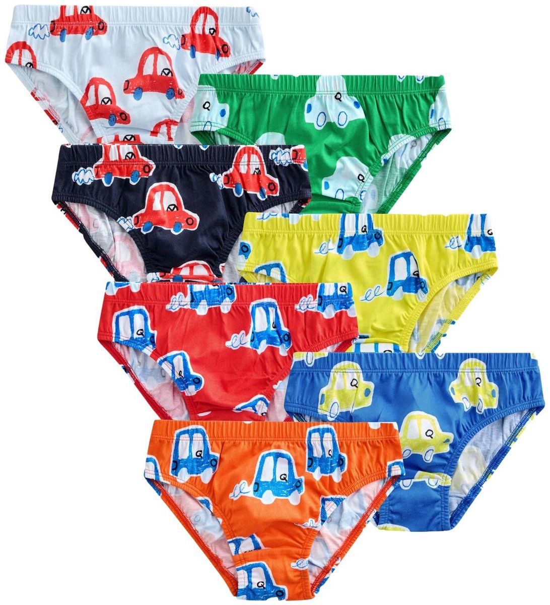 Next - Jongens - Set van 7 katoenen slips - Blauw