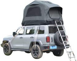 Sensova - Opblaasbare Daktent Auto Grijs/Zwart - 2 Personen + Kind - Inclusief Handpomp, Matras en Ladder - Waterdicht PU3000mm, UV50+ - Snelle Opzet 5 Min - Geschikt voor SUV, Jeep en Dakdragers Avontuur Kamperen