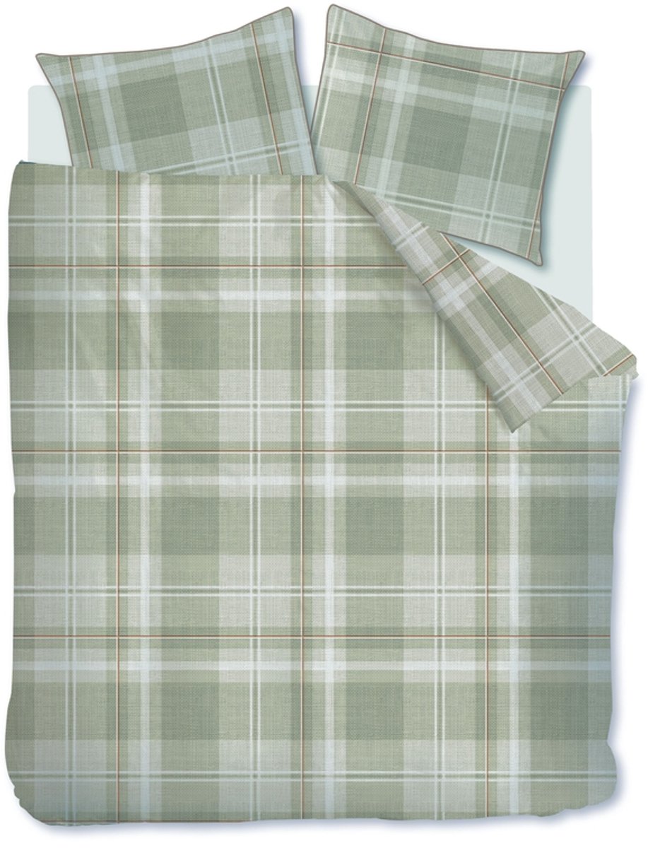 Rivièra Maison Tartan Check dekbedovertrek - Eenpersoons - 140 x 200/220 cm - Zand