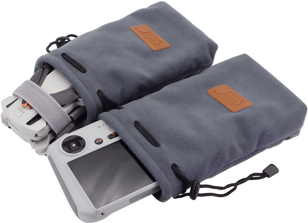 Kraftverdia® Mini3 Draagtas, compacte hoes voor DJI Mini 3 Pro, flanellen tas, organizer, drone-accessoires, Compact