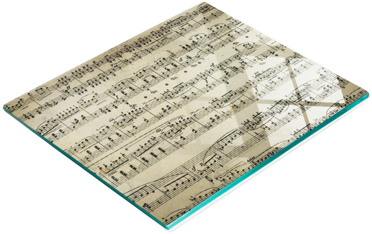 Duurzame en stijlvolle snijplank van gehard glas met reliëfpatroon, 60x52 cm