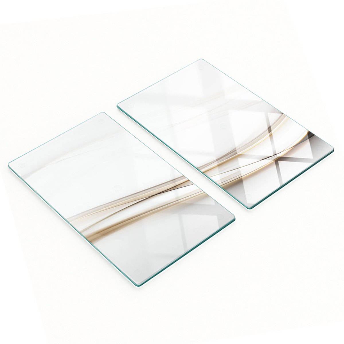 Multifunctionele decoratieve glazen panelen met abstracte golven, 2x30x52 cm