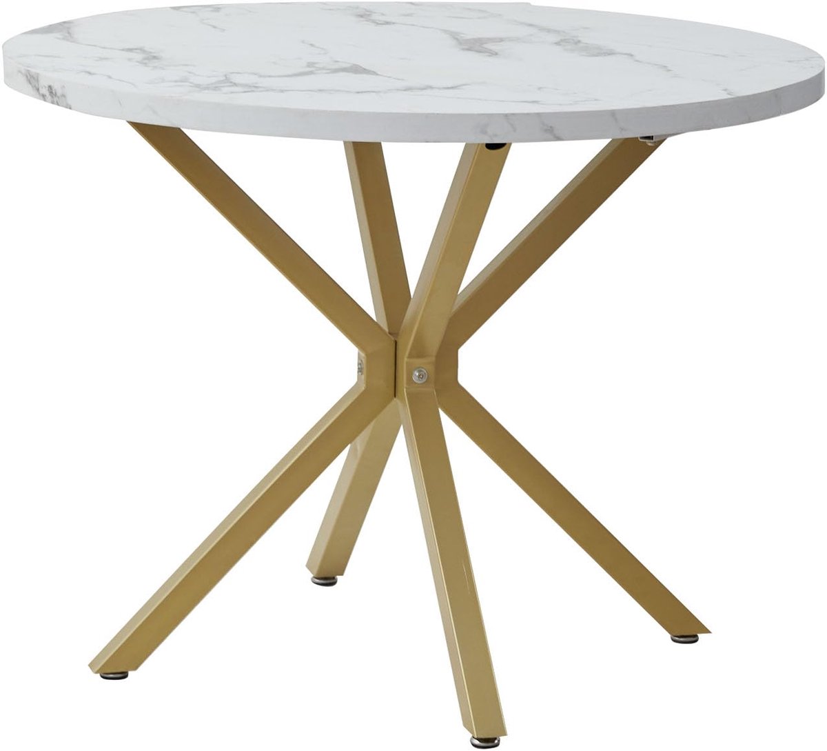Sierra Eettafel, HOME Moderne eettafel met metalen frame, keukentafel voor 4-6 personen, r