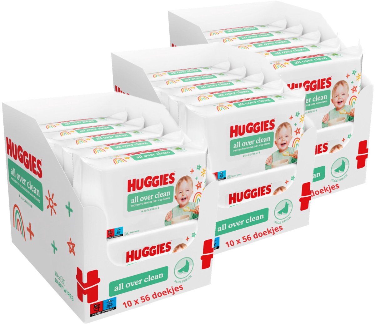 Huggies - Billendoekjes - All Over Clean - Mickey Mouse - 30 x 56 - 1680 stuks