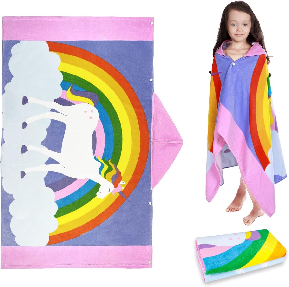 Kinderhanddoek met Capuchon - Ideaal voor Strand en Bad (76x127 cm)