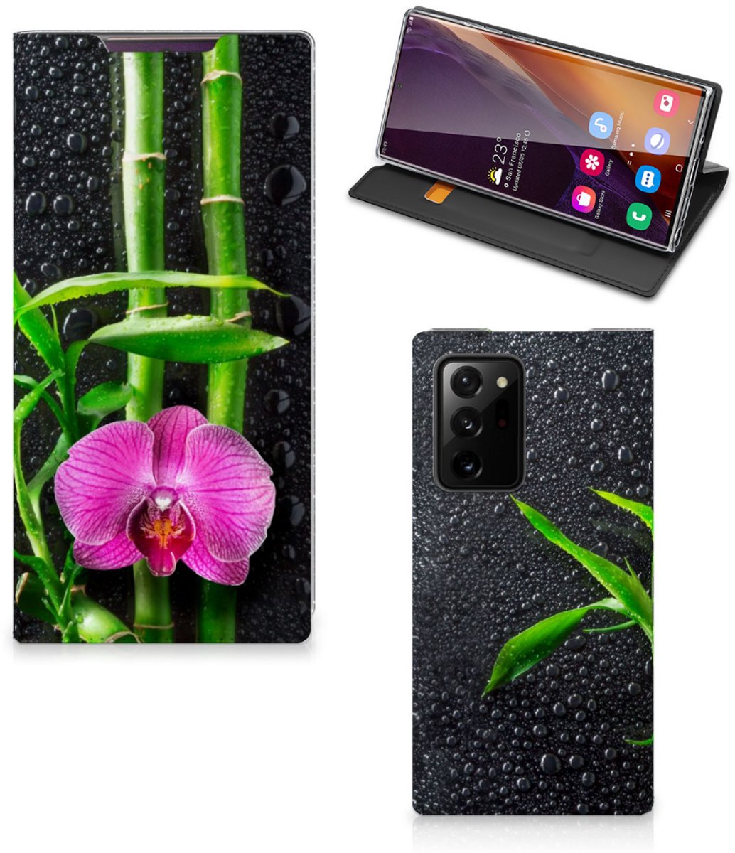 Standcase Hoesje voor Samsung Galaxy Note 20 Ultra Smart Cover Orchidee