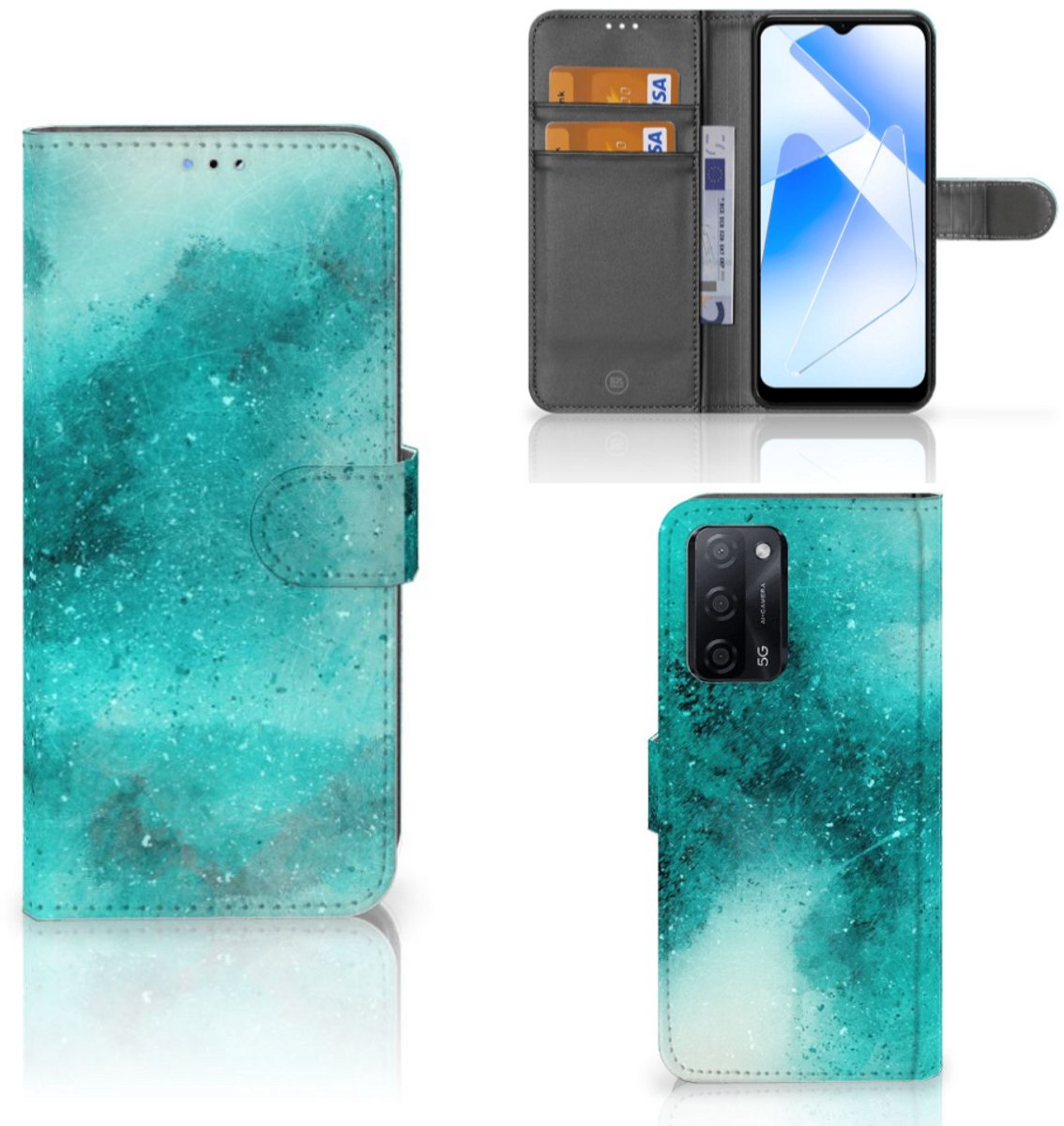 Hoesje OPPO A16/A16s/A54s Painting Blue