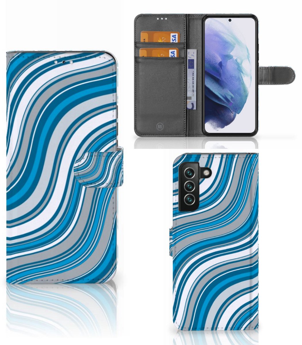 Samsung Galaxy S22 Plus Telefoon Hoesje Waves Blue