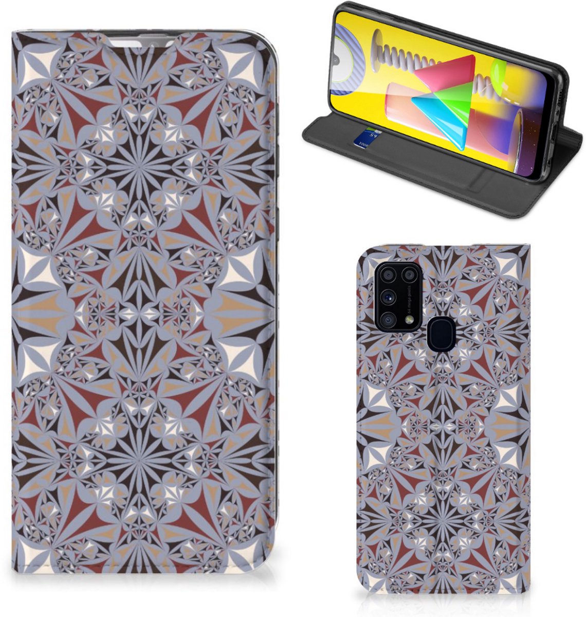 Samsung Galaxy M31 Standcase Flower Tiles