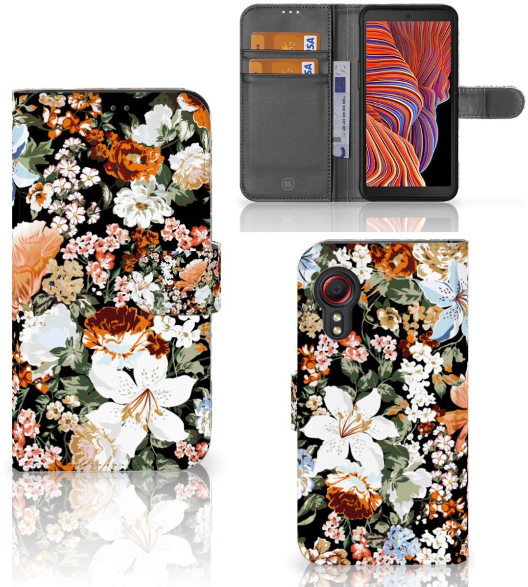 Hoesje voor Samsung Galaxy Xcover 5 Dark Flowers