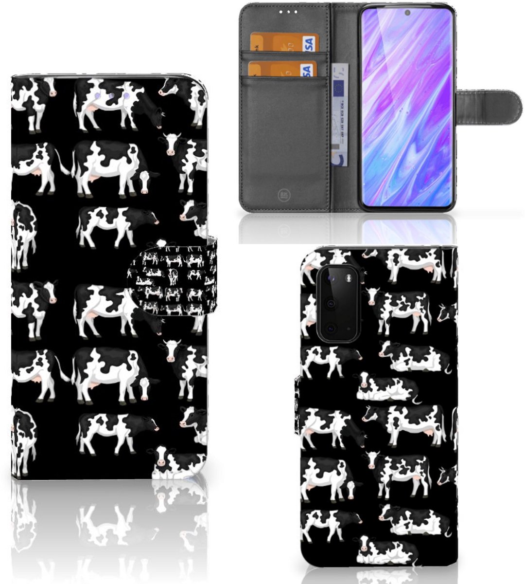 Samsung Galaxy S20 Telefoonhoesje met Pasjes Koetjes