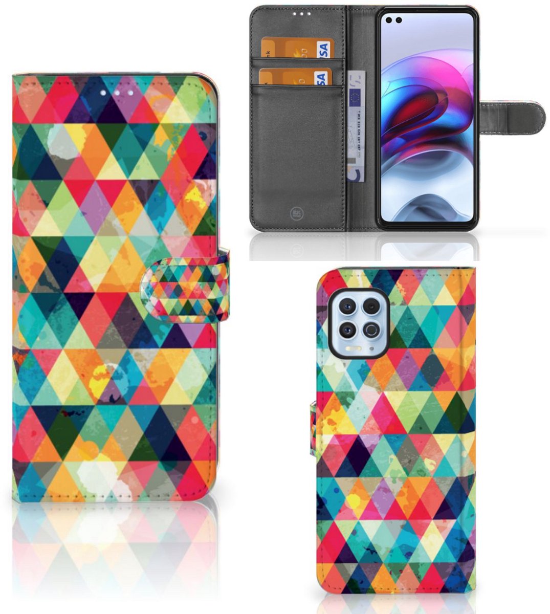 Motorola Moto G100 Telefoon Hoesje Geruit