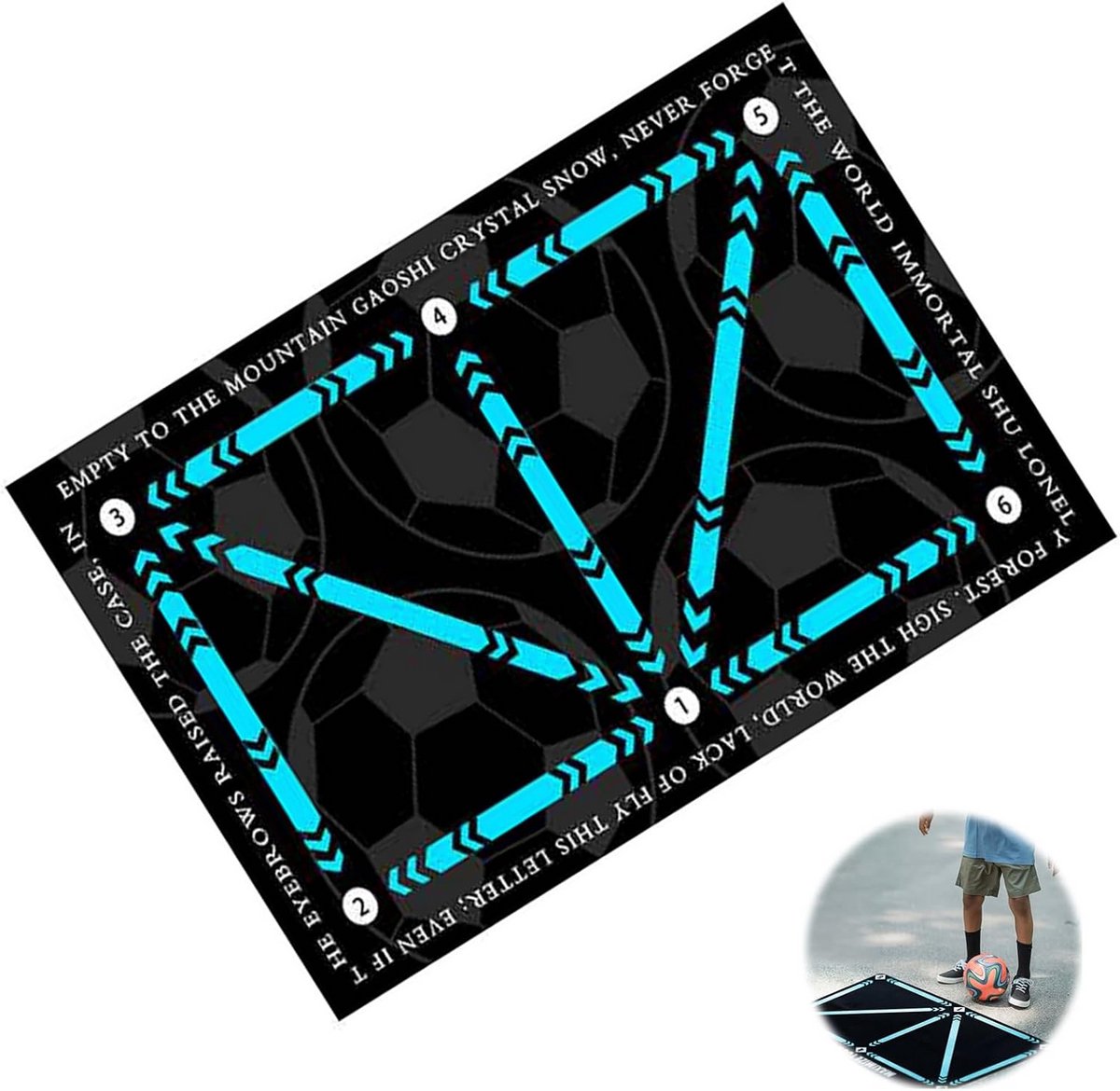 Voetbal Trainingsmat 60 x 90 cm - Antislip en Schokabsorberend voor Verbeterde Balcontrole
